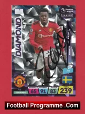 Manchester United Anthony Elanga Autograph Signed Football Card Man Utd
