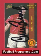 Manchester United Gary Pallister Autographed Signed Football Card Man Utd