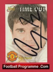 Manchester United Roy Keane Autographed Signed Football Card Man Utd