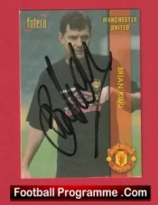 Manchester United Brian Kidd Autographed Signed Football Card Man Utd