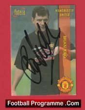 Manchester United Brian Kidd Autographed Signed Football Card Man Utd