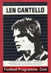 Len Cantello Testimonial Benefit Match WBA 1979 Signed