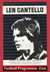 Len Cantello Testimonial Benefit Match WBA 1979 Signed