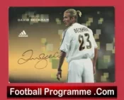 Real Madrid David Beckham Autographed Signed Picture Info Card