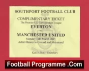 Everton v Manchester United 2015 – at Southport Under 21