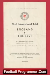 England v The Rest 1963 – Schoolboys at Cambridge City FC