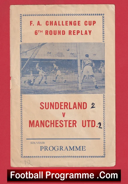 Sunderland v Manchester United 1964 - FA Cup 2nd Replay Pirate - Image 2