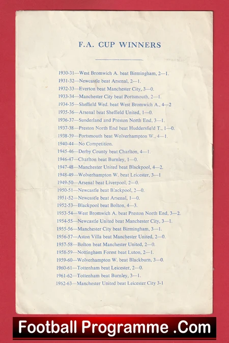 Sunderland v Manchester United 1964 - FA Cup 2nd Replay Pirate - Image 6