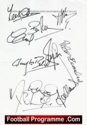 Manchester United Football Team Multi Autographed Signed Sheet 2013