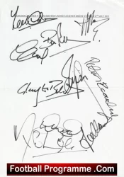 Manchester United Football Team Multi Autographed Signed Sheet 2013