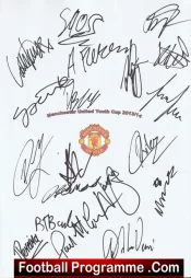 Manchester United Football Team Multi Autographed Signed Sheet 2013