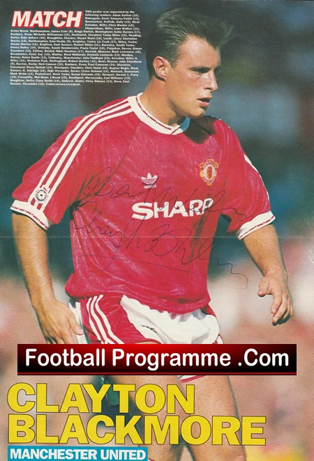 Manchester United Clayton Blackmore Autograph Signed Football Poster Picture - Image 2