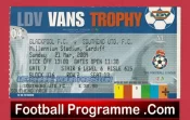 Blackpool v Southend United 2004 – League Trophy Cup Final Ticket Wales