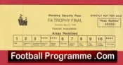 Runcorn v Woking 1994 – FA Trophy Cup Final Wembley Security Pass Ticket