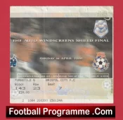 Bristol City v Stoke City 2000 – Shield Cup Final Ticket Wembley