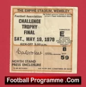 Stafford Rangers v Kettering Town 1979 – Challenge Trophy Cup Final Ticket Wembley