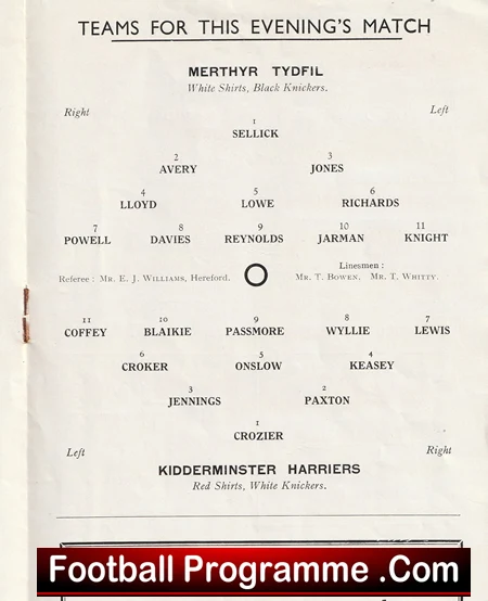 Kidderminster Harriers v Merthyr Tydfil 1952 - Senior Cup Final - Image 3