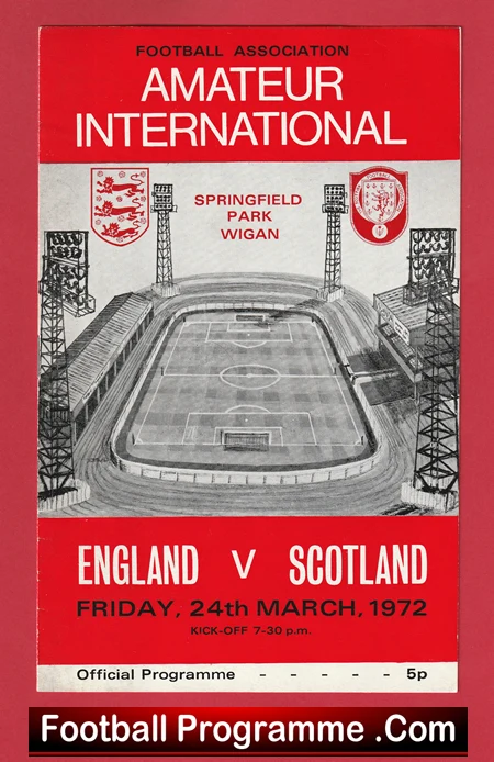 England v Scotland 1972 - Amateur International at Wigan - Image 2