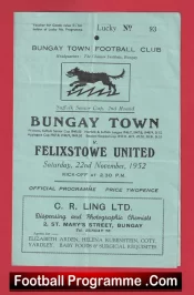 Bungay Town v Felixstowe United 1952 – 1950s Suffolk Senior Cup