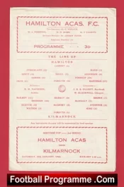 Hamilton Academical v Kilmarnock 1964 – Scotland