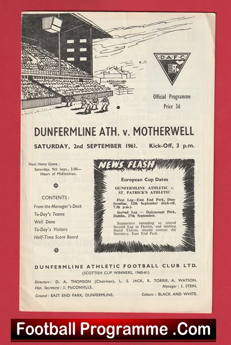 Dunfermline Athletic v Motherwell 1961 - 1960s Scotland - Image 2