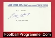 Leeds United Eddie GrayAutograph Signed Football Official Compliments Card