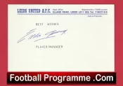 Leeds United Eddie GrayAutograph Signed Football Official Compliments Card