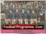 Portsmouth Football Club Multi Autographed Signed Team Picture 1968 – 1969