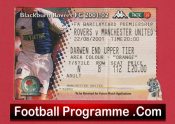 Blackburn Rovers v Manchester United 2004 – Football Ticket