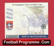 Birmingham City v Manchester United 2002 – Football Ticket