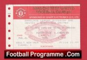 Manchester United v Sheffield Utd 1991 – Match Ticket