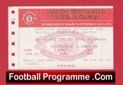 Manchester United v Sheffield Utd 1991 – Match Ticket
