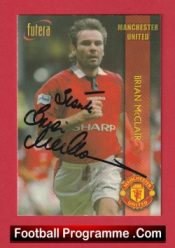 Manchester United Brian McClair Autographed Signed Football Card Man Utd