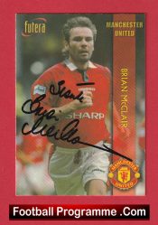 Manchester United Brian McClair Autographed Signed Football Card Man Utd