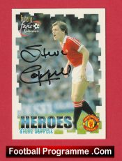Manchester United Steve Coppell Autographed Signed Football Card Man Utd