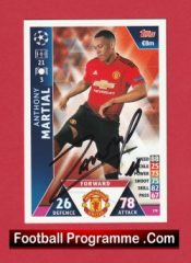 Manchester United Anthony Martial Autographed Signed Football Card Man Utd