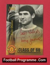 Manchester United Tony Dunne Autographed Signed Football Card Man Utd