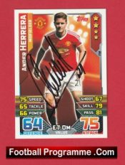 Manchester United Ander Herrera Autograph Signed Football Card Man Utd