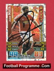 Manchester United Juan Mata Autographed Signed Football Card Man Utd