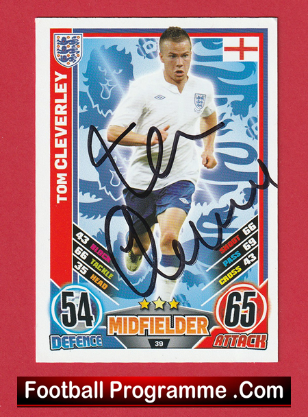 Manchester United Tom Cleverley Autograph Signed Football Card Man Utd - Image 2