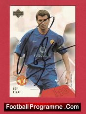 Manchester United Roy Keane Autographed Signed Football Card Man Utd