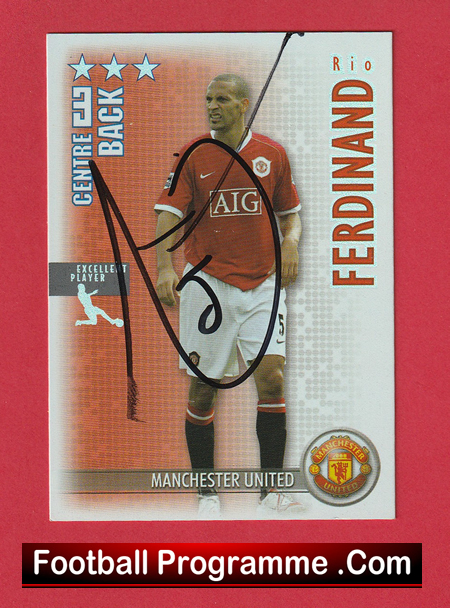 Manchester United Rio Ferdinand Autograph Signed Football Card Man Utd - Image 2