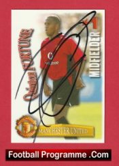  ✅Manchester United Quinton Fortune Autographed Signed Football Card Man Utd Manchester United Quinton Fortune Autographed Signed Picture Man Utd Football Programme .COM Football Programmes Memorabilia Football Programme .COM Football Programmes Memorabilia
