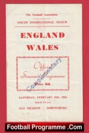  ✅England v Wales 1956 – Youth International at Shrewsbury England v Wales 1956 Youth International at Shrewsbury Football Programme .COM Football Programmes Memorabilia Football Programme .COM Football Programmes Memorabilia