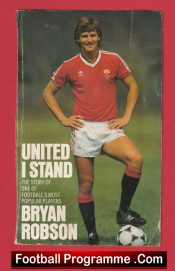 Manchester United Bryan Robson Autographed Signed Book Cover Only