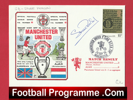 Manchester United Stuart Pearson Signed First Day Cover FDC - Image 2
