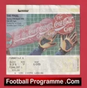 Manchester United v Aston Villa 1994 – League Cup Final Ticket