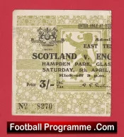 Scotland v England 1952 – Football Match Ticket