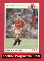 Manchester United Brian McClair Autographed Signed Football Card Man Utd