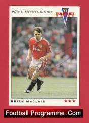 Manchester United Brian McClair Autographed Signed Football Card Man Utd